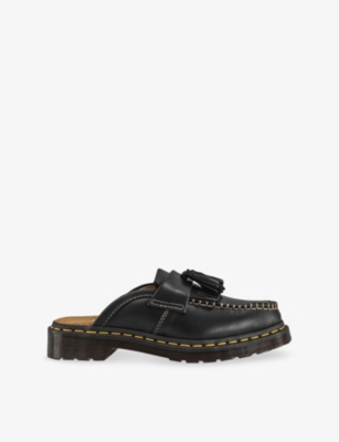 Dr. Martens Womens Black Orleans Adrian Leather Mules