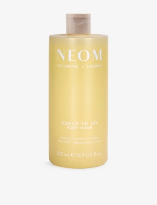 Neom Wellbeing Squeeze The Day Body Wash 500ml In Transparent