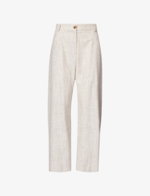 Womens Blaze Milano Crancy Sorraia Patterned Straight-Leg Woven Trousers