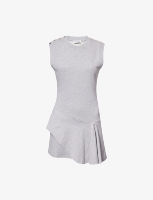 Peachy Den Womens Grey Joni Sleeveless Stretch-jersey Skort Dress In Gray