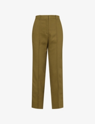 Womens Me And Em Cropped Slim-Leg Woven Trousers