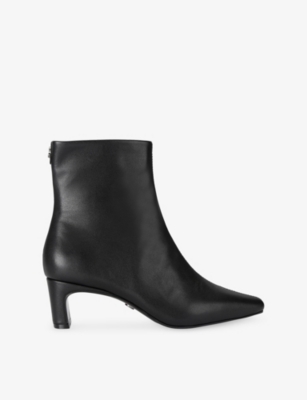 Carvela Womens Black Bruna Leather Heeled Ankle Boots Eur 38/5 Uk