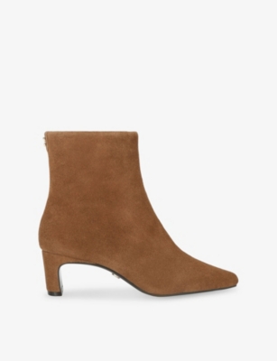 Carvela Womens Camel Bruna Suede Heeled Ankle Boots Eur 38/5 Uk