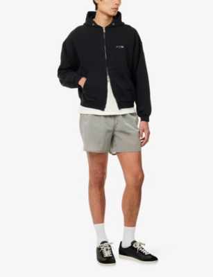 COLE BUXTON: Surf Embroidered-Logo Cotton Hoodie