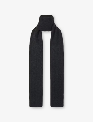 The Row Womens Charcoal Nimes Cashmere Scarf