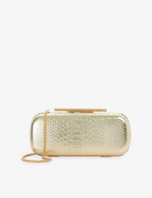 Womens Dune Body Oval Leather Clutch Bag