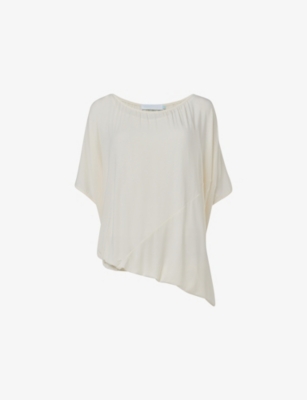 Womens Leem Asymmetric Loose-Fit Modal-Jersey Top