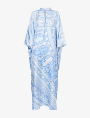 Womens Pucci Soleil Printed Silk Kaftan