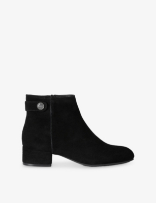 Carvela Womens Gaia Suede Ankle Boots Black Eur 36 / 3 Uk