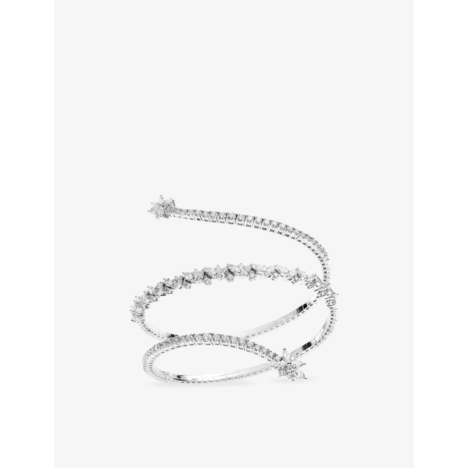 Y-Couture Twist 18ct Gold and 5.2ct Diamond Bangle Bracelet