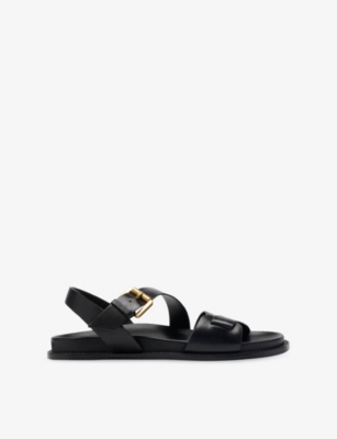 Whistles: Asymmetric Buckle Leather Sandals