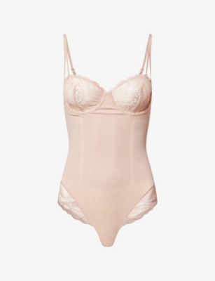 Womens Calvin Klein Sensual Stretch Lace Shapewear Bodysuit