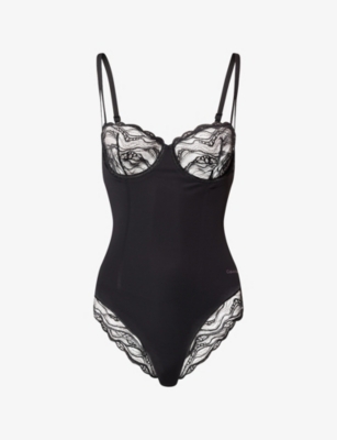 Womens Calvin Klein Sensual Stretch Lace Shapewear Bodysuit