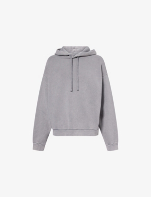 Agolde Mens Counter (faded Blk) Salford Brushed-fleece Cotton-jersey Hoody