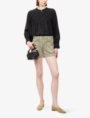 PAIGE: Fallon Mid-Rise Denim Shorts