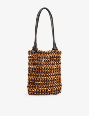 Womens Staud Drift Beaded Mini Shoulder Bag