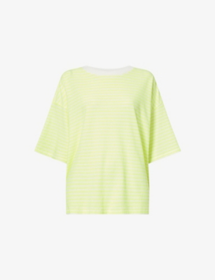 Fp Movement Womens Court Stripe Highlig Tackle Printed Short-sleeve Cotton T-shirt