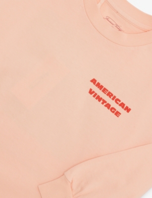 AMERICAN VINTAGE: Logo-Print Long-Sleeve Cotton T-shirt 3 - 9 years