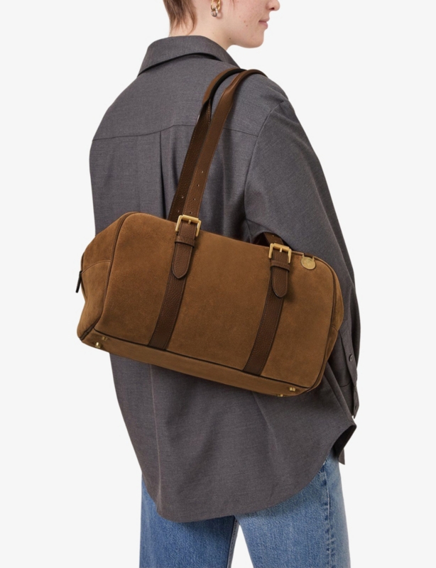 Boston Suede Shoulder Bag