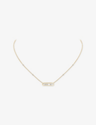 Messika Womens Yellow Move Classique Baby Move 18ct Gold And 0.14ct Diamond  Necklac