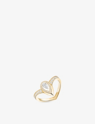 Messika Womens Yellow Fiery 0.10ct 18ct Gold And 0.35ct Diamond Ring