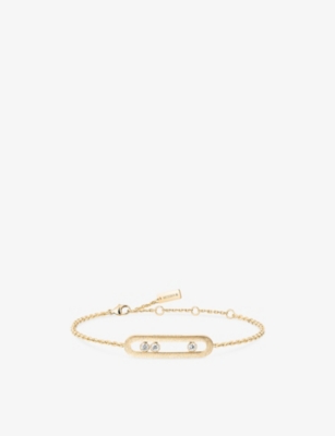 Messika Womens Yellow Move Classique Ciselé 18ct Gold And 0.20ct Diamond Bracelet