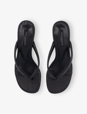 TONY BIANCO: Edgy Leather Heeled Wedges