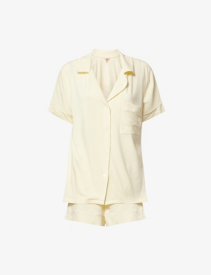 Eberjey Womens Buttercream/ivory Gisele Relaxed Short Modal-jersey Pyjama Set In Neutral