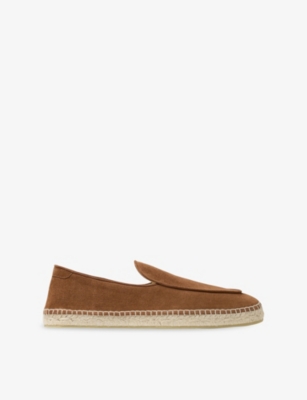 Jimmy Choo Womens Cigar Shenton Velvet Espadrilles Eur 44 / 10 Uk In Brown