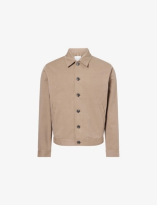 Raith Mens Taupe Classic-collar Riccardo Cotton-blend Jacket Xl In Multi