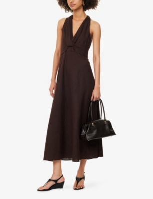 me and em brown dress Toulouse maxi dress in brown main image 1
