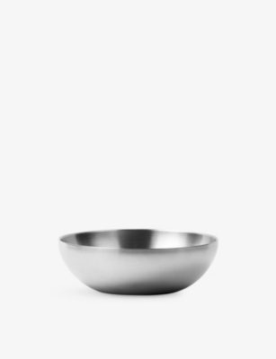 Service Projects Lver 02 Oval Stainless-steel Bowl In Silver