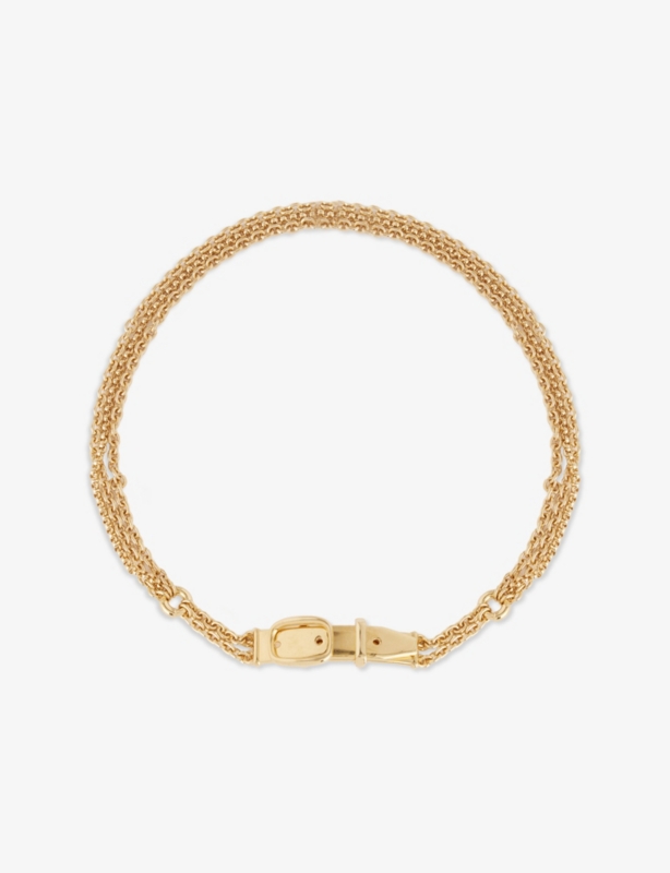 Triple Chain Brass Necklace