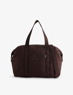 We Are Tala Omens Brown Weekender Logo-patch Padded Weekender Bag
