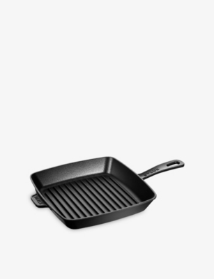 Staub Black Square Cast-iron American Grill Pan 26cm