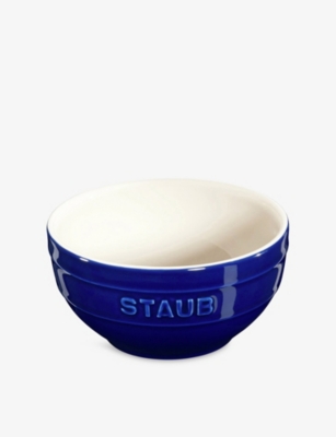 Staub Dark Blue Brand-embossed Ceramic Bowl 14cm