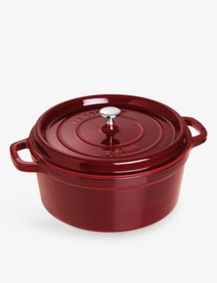 Staub Grenadine Red Cocotte Cast-iron Casserole Dish 20cm In Burgundy