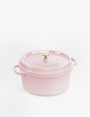 Staub Sorbet Rose Cocotte Cast-iron Casserole Dish 20cm In Pink