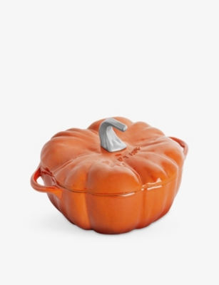 Staub Cinnamon Pumpkin Cocotte Cast-iron Casserole Dish 24cm In Orange