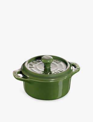 Staub Basil Green Mini Cocotte Ceramic Casserole Dish 10cm