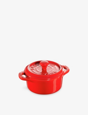 Staub Cherry Mini Cocotte Ceramic Casserole Dish 10cm In Red