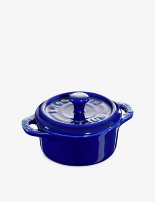 Staub Dark Blue Mini Cocotte Ceramic Casserole Dish 10cm