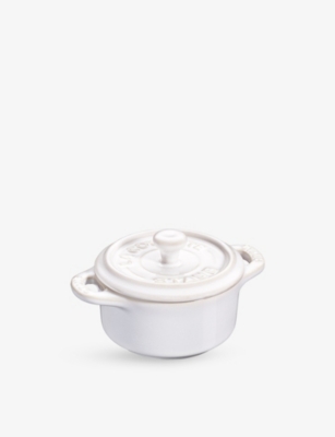 Staub Ivory White Mini Cocotte Ceramic Casserole Dish 10cm In Multi
