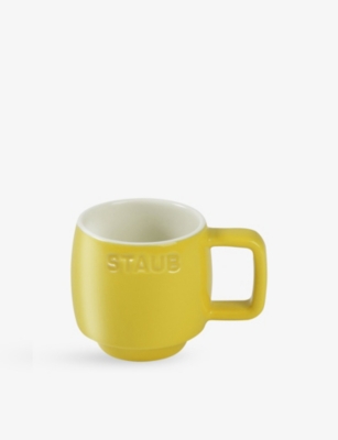 Staub Citron Brand-embossed Ceramic Mug 100ml Xs In Animal Print