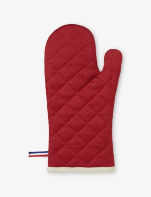 Staub Cherry French Line Set Of Two Cotton Oven Gloves In Red