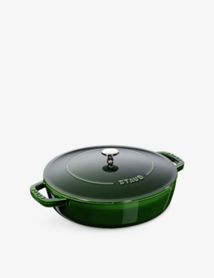 Staub Basil Green Braiser Cast-iron Sauté Pan 28cm