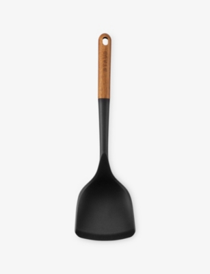 Staub Black Brand-embossed Silicone Turner