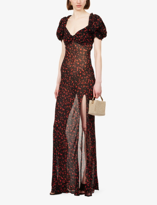 RAT AND BOA - Gisele Polka-Dot Print Silk Maxi Dress | Selfridges.com