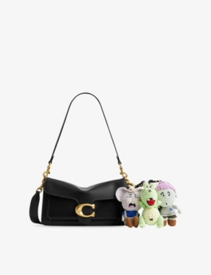 Coach Womens Black  X Brain Dead Soft Tabby 26 Crochet Charm Leather Shoulder Bag