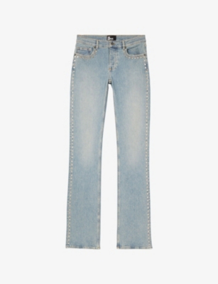 The Kooples: Studded Slim-Fit Stretch-Denim Jeans